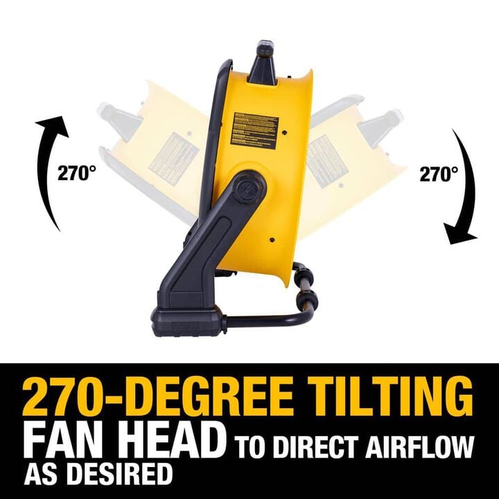 DEWALT 18 Inch 20V AC/DC 4000 CFM Drum Fan, large image number 5
