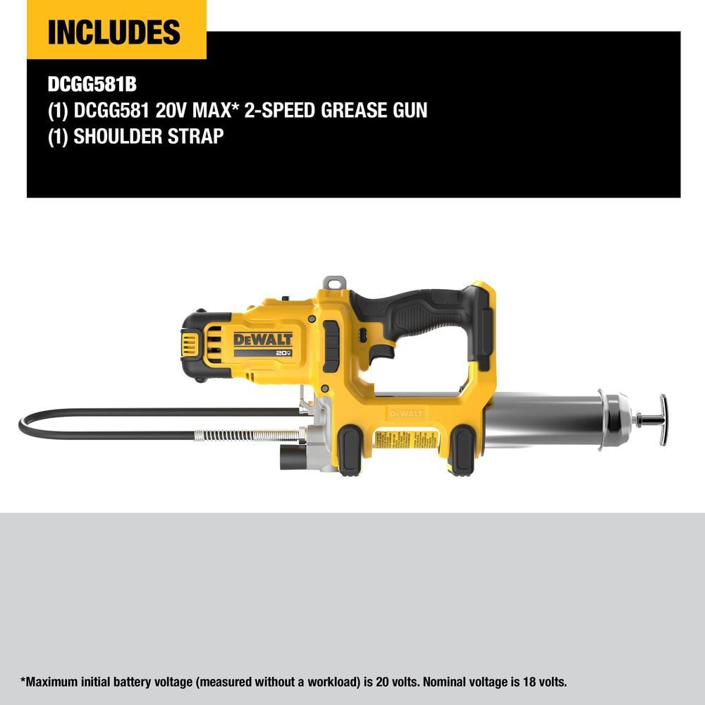 DEWALT 20V MAX 2-Speed Grease Gun (Bare Tool), large image number 2