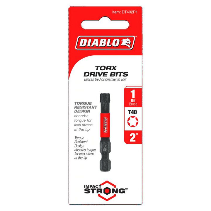 Diablo Tools 2 Inch #40 Torx Drive Bit, large image number 1