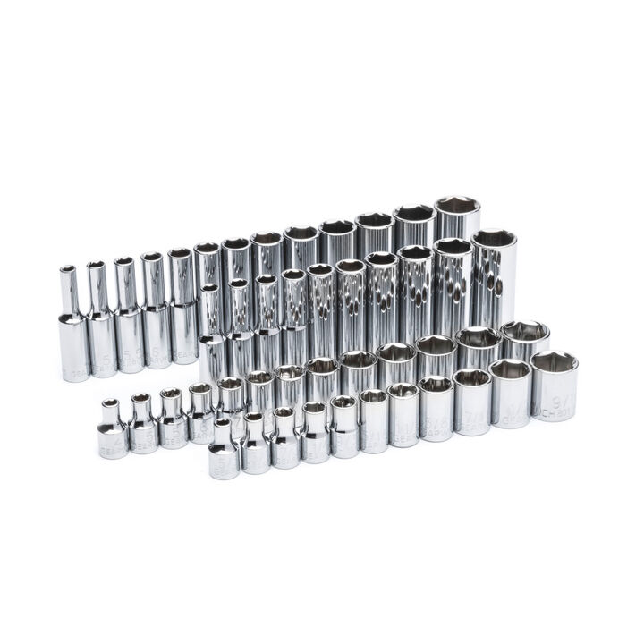 GEARWRENCH 47pc 1/4 In Drive 6 Point SAE/Metric Standard and Deep Socket Set, large image number 0