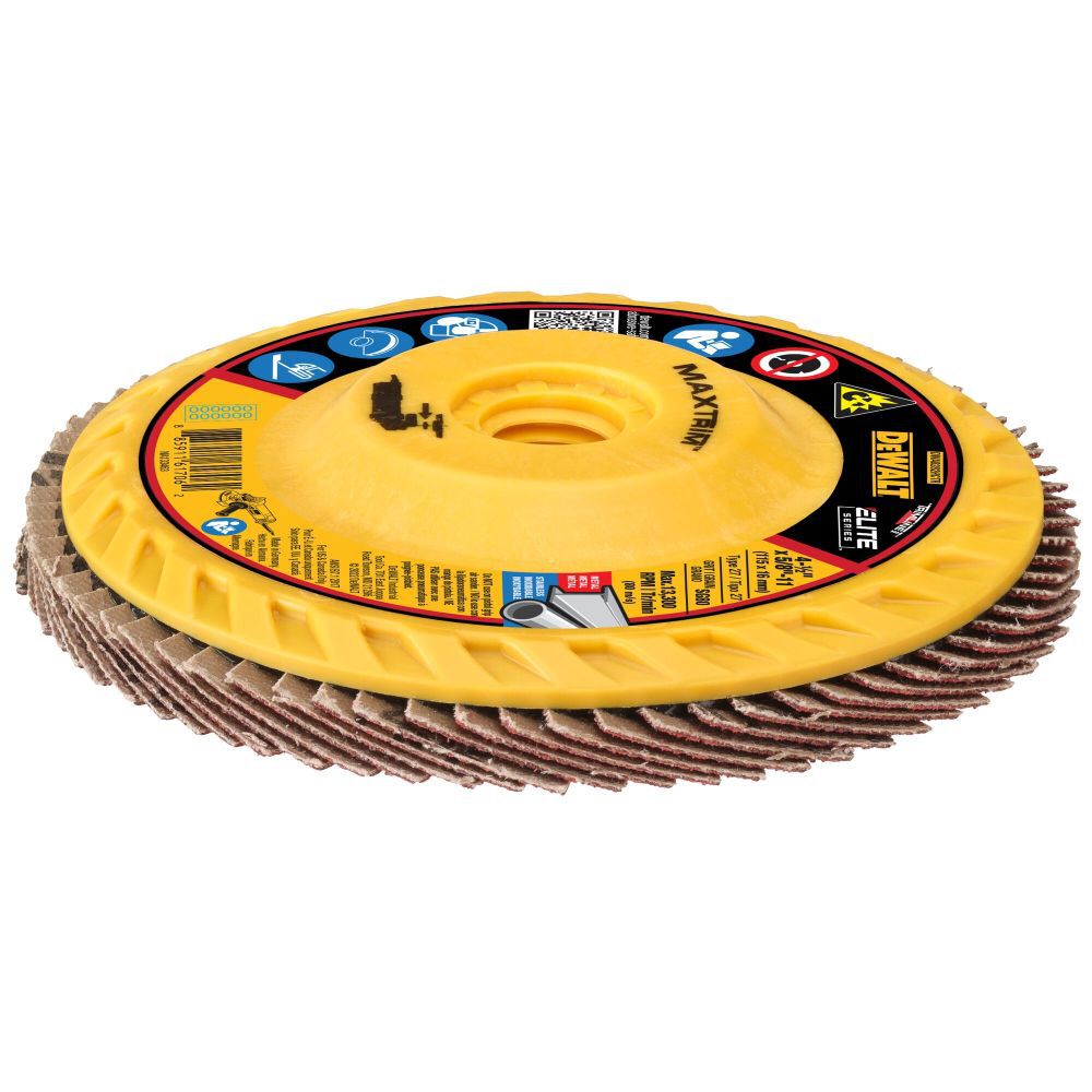 DEWALT 4 1/2in X 5/8in 11 80G T27 XP Ceramic Trim Flap Disc, large image number 5