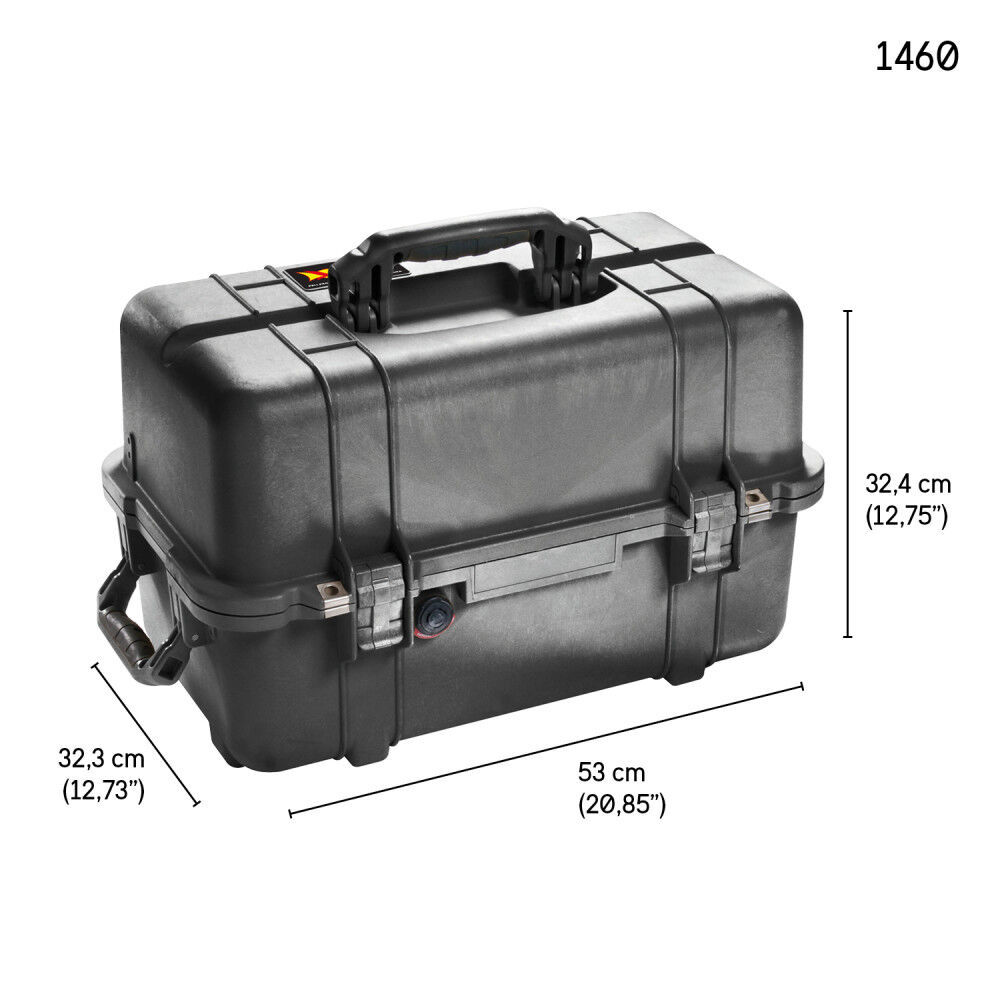 Pelican Black Polypropylene 1460 Protector Case with Polyurethane Foam, large image number 3