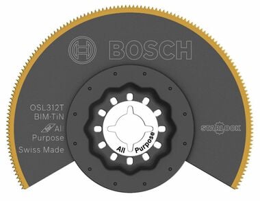 Bosch 3-1/2 In. Starlock Oscillating Multi Tool Titanium Bi-Metal Segmented Saw Blade