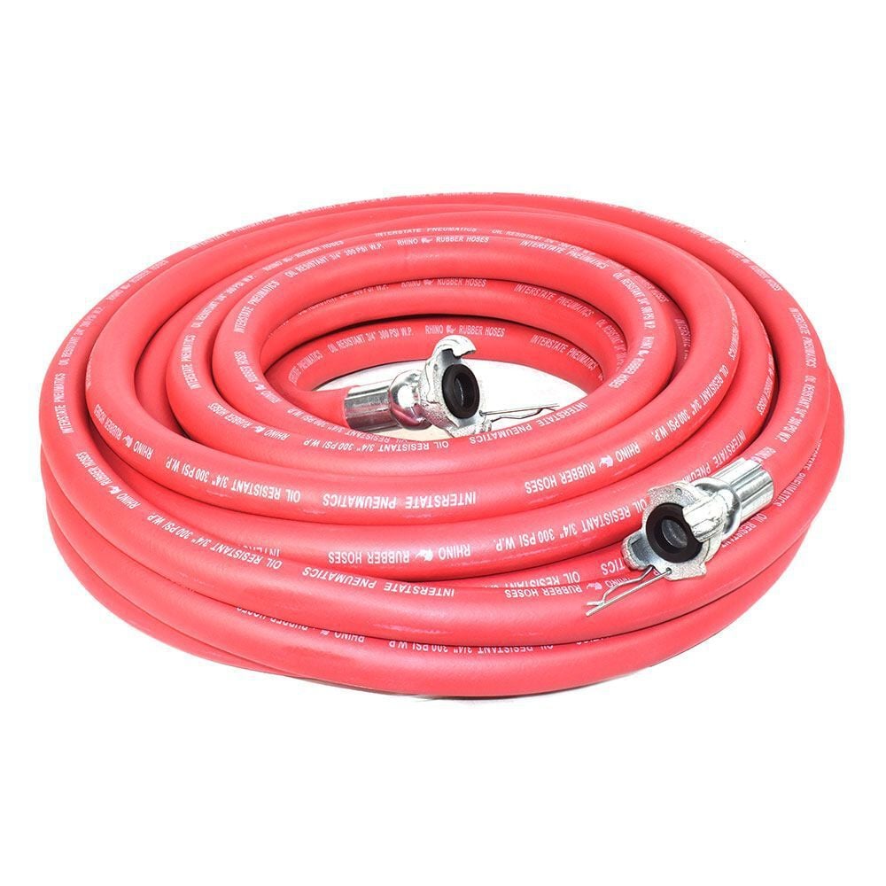 Interstate Pneumatics 3/4 Inch x 100 Ft. 300 PSI Jack Hammer Red Rhino Rubber Hose, large image number 1