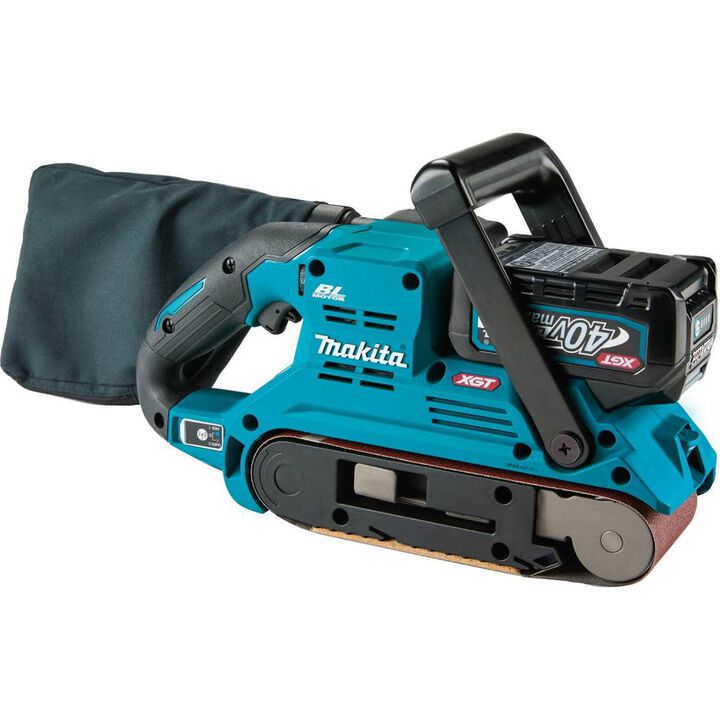 Makita 40V max XGT Brushless Cordless 3 Inch x 21 Inch Belt Sander (Bare Tool) 150 Grit Abrasive Belt (10 Pack) & 4Ah Battery Bundle, large image number 18