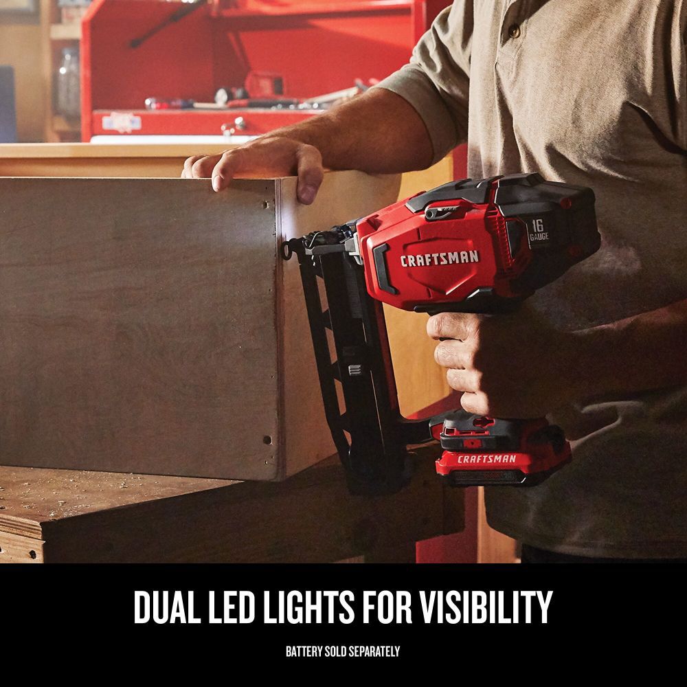 CRAFTSMAN V20 Cordless 16 Gauge Finish Nailer (Bare Tool), large image number 6