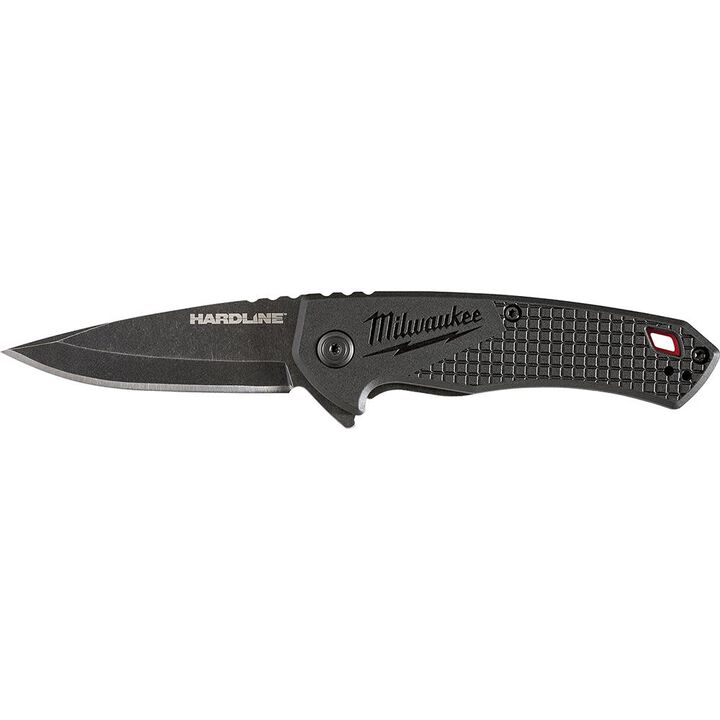 Milwaukee 2.5 in. HARDLINE Smooth Drop Point Blade Pocket Knife