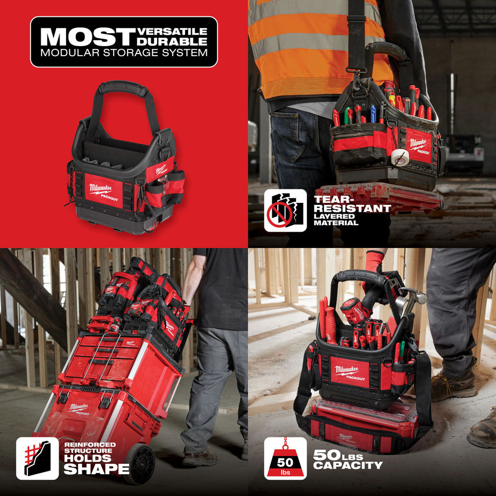 Milwaukee PACKOUT 10 in Structured Tote, large image number 6