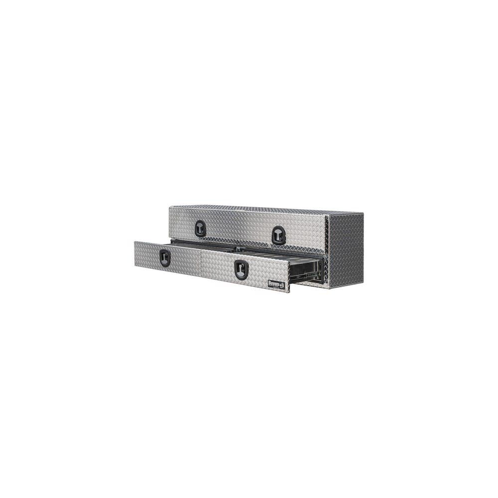 Buyers Products Company 21 x 18 x 72 Inch Diamond Tread Aluminum Heavy-Duty Flatbed Contractor With Lower Drawers, large image number 7