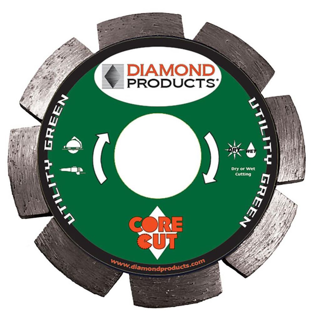 Diamond Products 4 1/2 Inch Utility Green Segmented Diamond Tuck Point Blade for Masonry, large image number 1