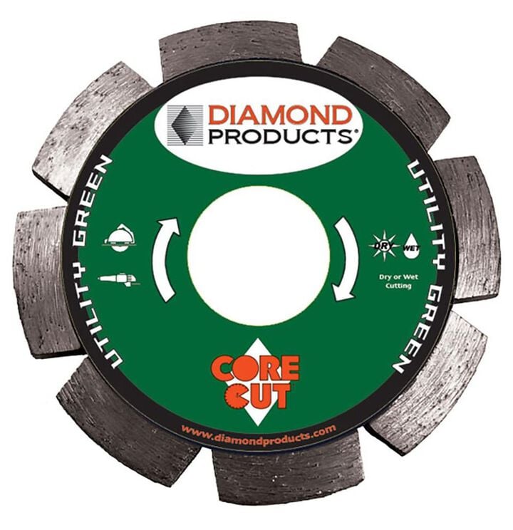 Diamond Products 4 1/2 Inch Utility Green Segmented Diamond Tuck Point Blade for Masonry