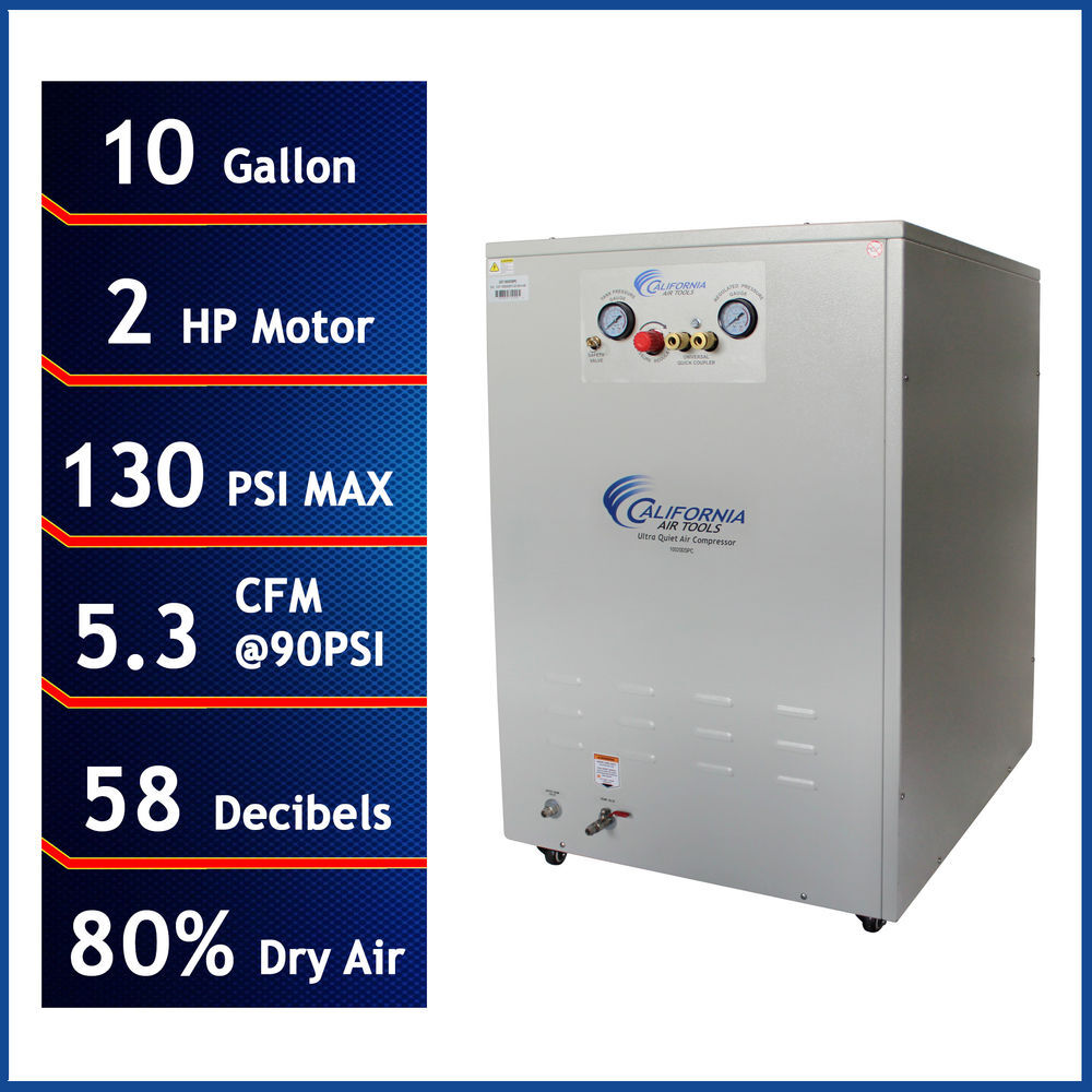 California Air Tools 2 HP 10-Gallon Compressor with Dryer Cabinet, large image number 9