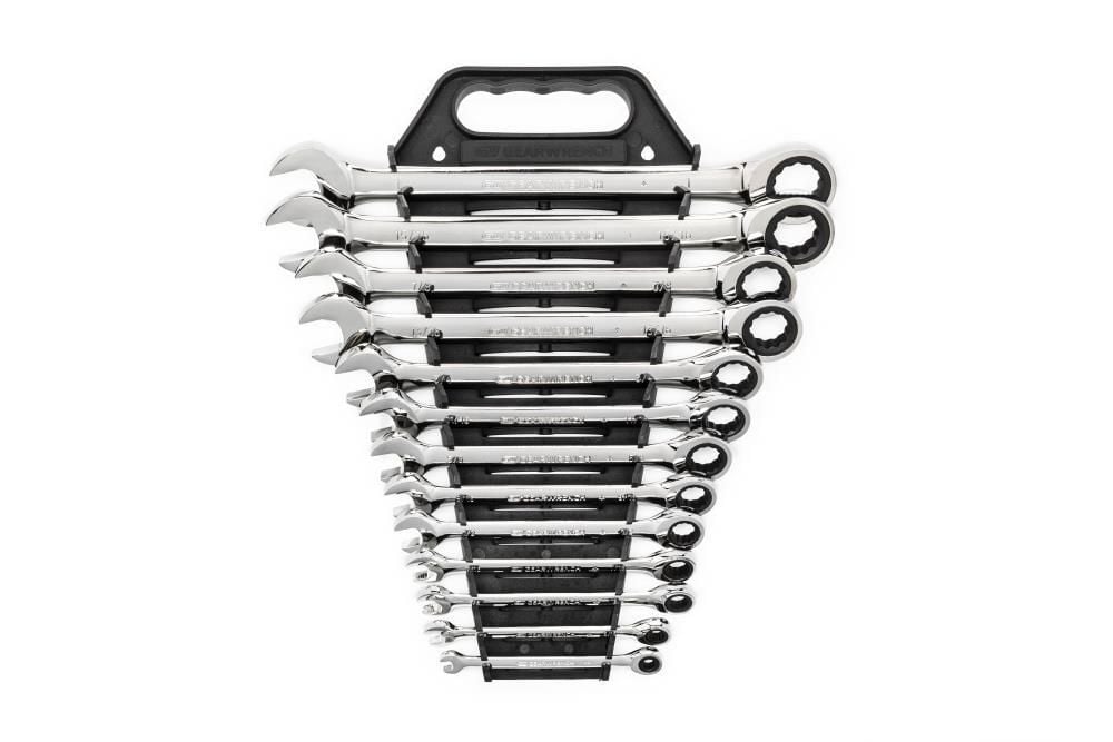 GEARWRENCH 13 Pc 72-Tooth 12 Point Ratcheting Combination SAE Wrench Set - 9312