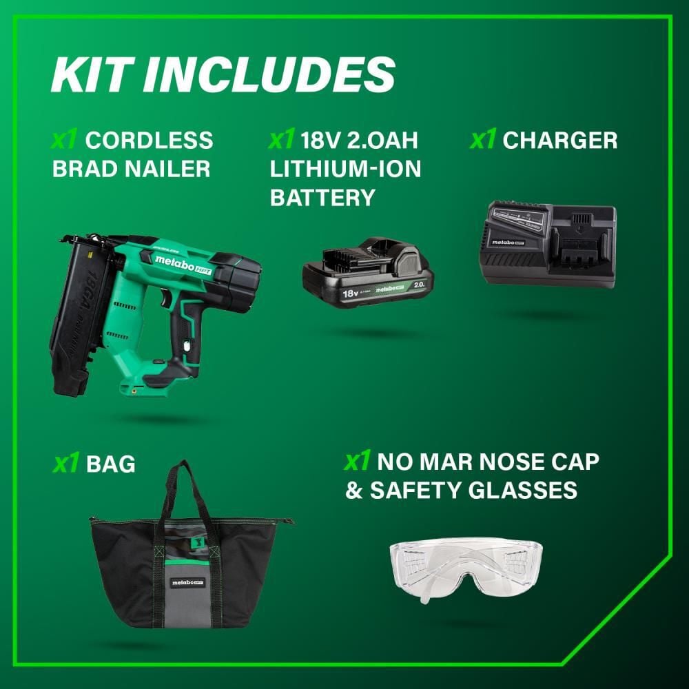 Metabo HPT 18V Brad Nailer Compact 18 Gauge Cordless Kit 2Ah, large image number 5