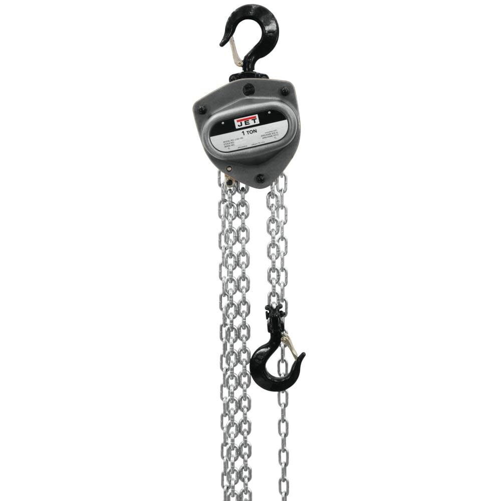 JET L100-100WO-15 1 Ton Hand Chain Hoist 15 Ft. Lift with Overload Protection – 203115