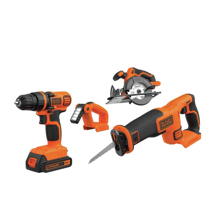 Black and Decker 20V 4 Tool Combo Kit, large image number 1