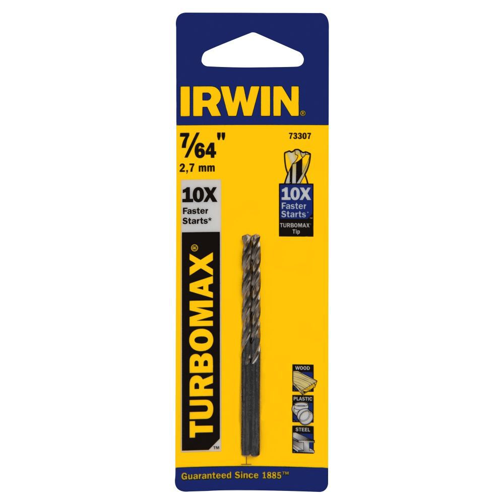 Irwin Turbomax 7/64 Inch HSS Jobber Length Drill Bit, large image number 6