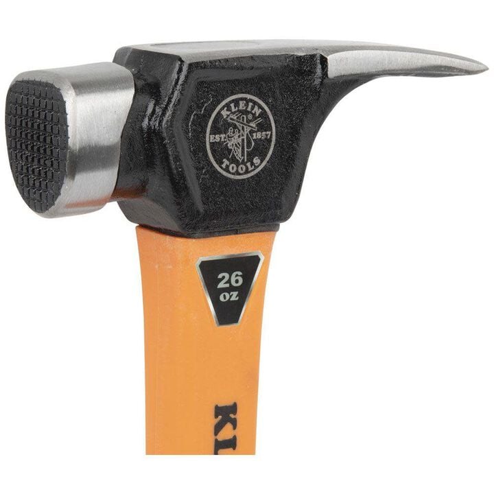 Klein Tools Lineman's Claw End Milled Face Hammer Large 26oz Head, large image number 5