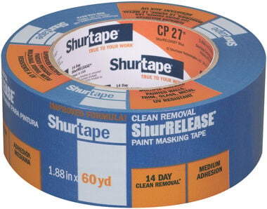 Shurtape CP 27 ShurRELEASE Blue Painters Tape Blue 48mm x 55m