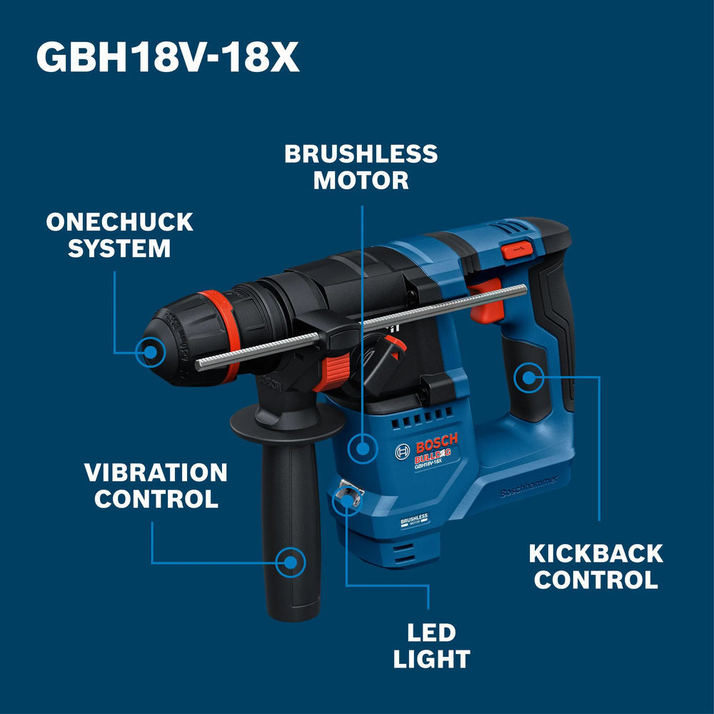 Bosch 18V SDS-Plus ONECHUCK Rotary Hammer (Bare Tool), large image number 8