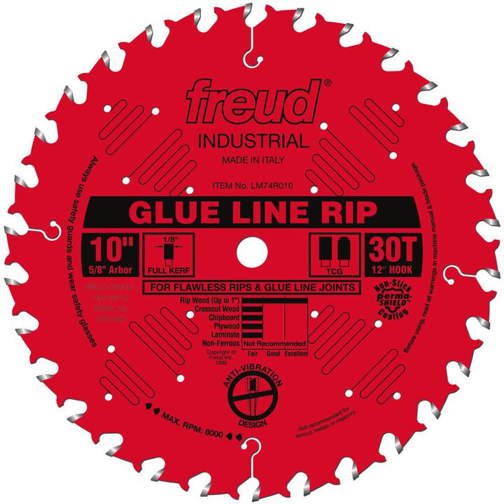 Freud 10in Glue Line Rip Blade