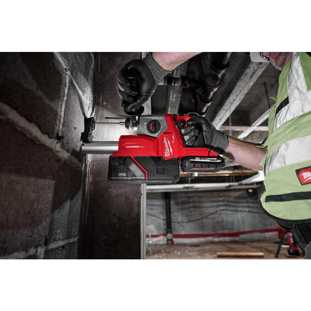 Milwaukee M18 Fuel 5 8 Inch Sds Plus Rotary Hammer With Dust Extractor Kit 2908 22de - Image 11