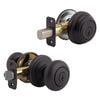 Kwikset Venetian Bronze Juno Door Knob & Single Cylinder Deadbolt Set, small image number 4
