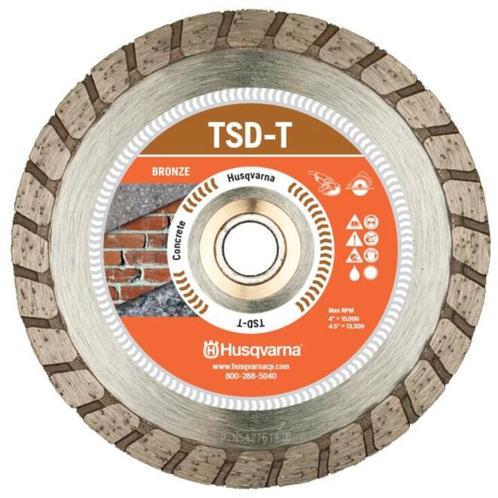 Husqvarna Construction 4 Inch Segmented Diamond Blade for Tile, large image number 1