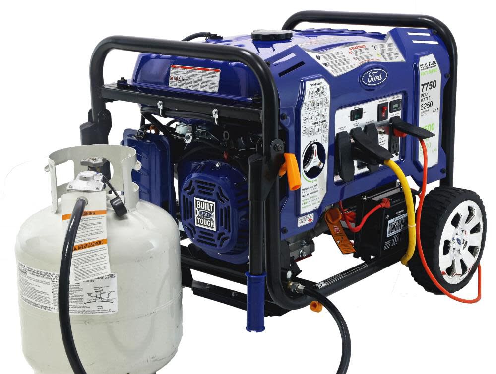 Ford 7750/6250Watt Dual Fuel Gasoline/Propane Powered Electric/Recoil