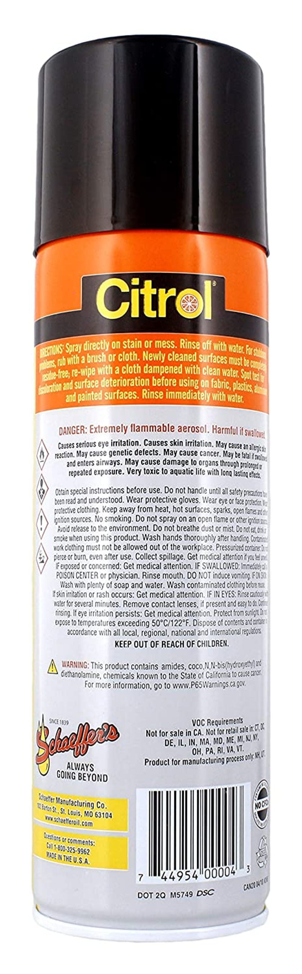 Schaeffer Mfg 16 Oz Multipurpose Biodegradable Citrus Based Cleaner & Degreaser, large image number 4