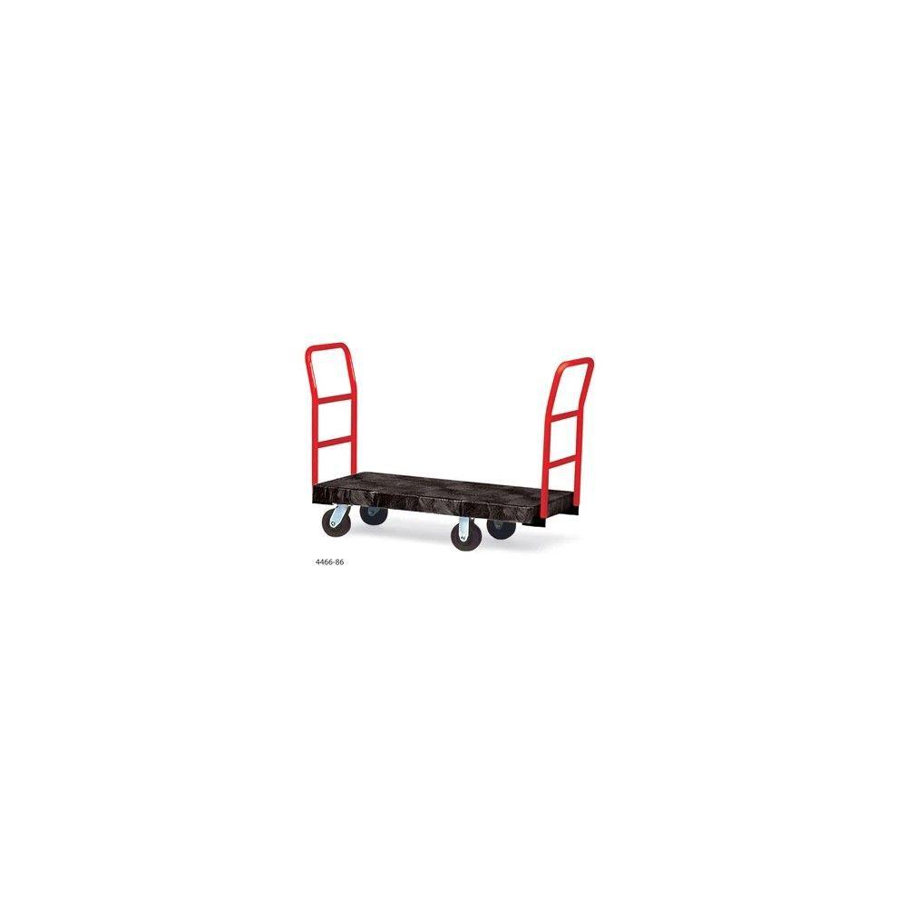 Rubbermaid 2000 Lbs Black Heavy-Duty Platform Truck with 8in TPR Caster, large image number 4