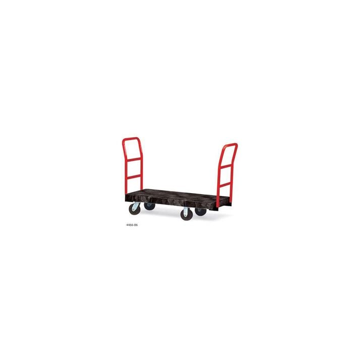 Rubbermaid 2000 Lbs Black Heavy-Duty Platform Truck with 8in TPR Caster, large image number 3