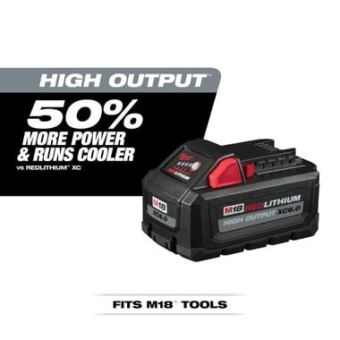 Milwaukee M18 REDLITHIUM HIGH OUTPUT XC 6.0Ah Battery Pack, large image number 1