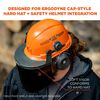 Ergodyne Clear Lens Gray Face Shield for Cap-Style & Safety Helmet, small image number 3