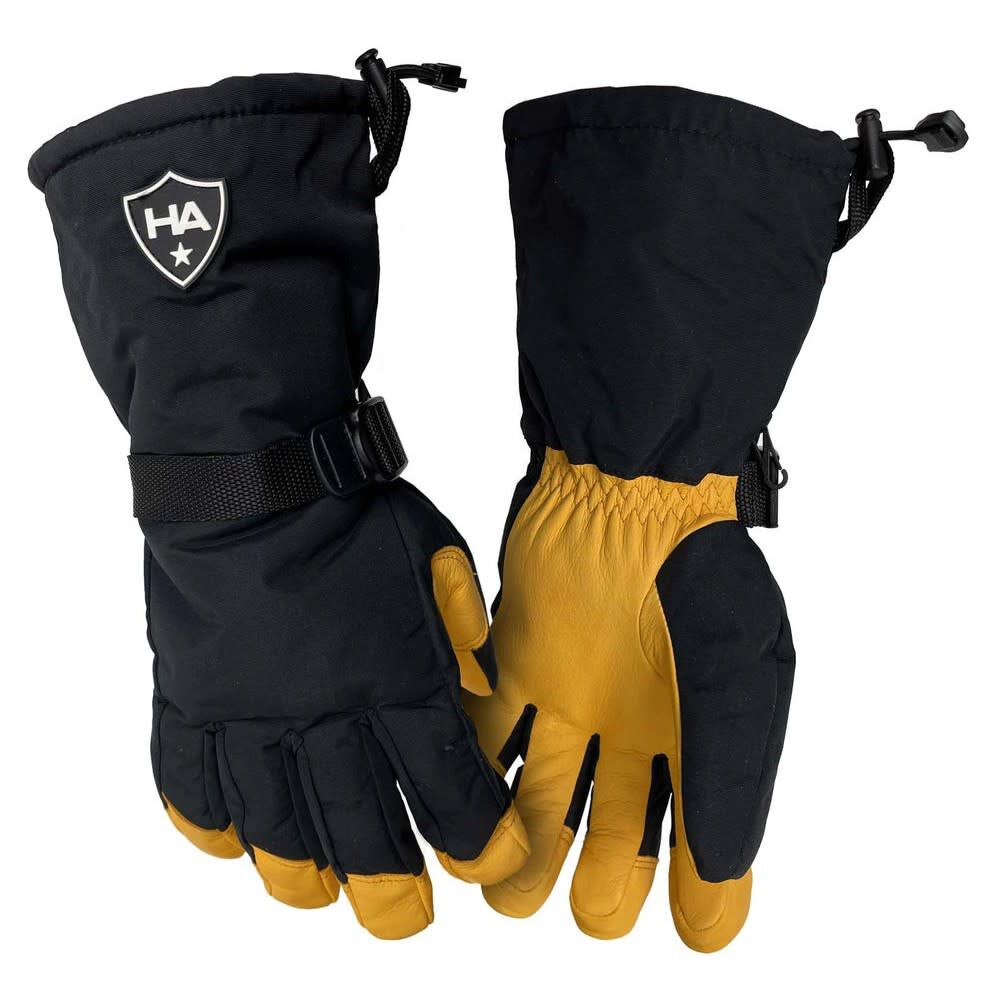 Hand Armor Deerskin Waterproof Ski Gloves Black and Tan 2X, large image number 1