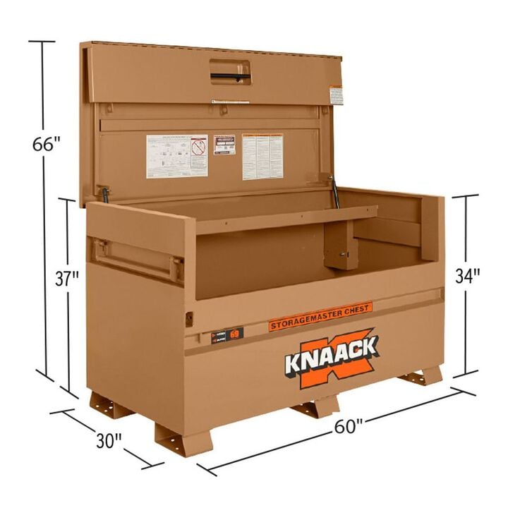 Knaack Model 69 35.3 Cu-Ft. Tan Steel Piano Box with KL (Padlock), large image number 3