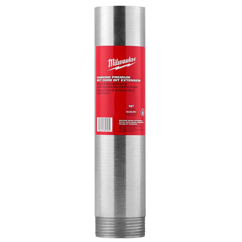 Milwaukee 3-1/2 In. x 12 In. Diamond Premium Wet Core Bit Extension, large image number 1