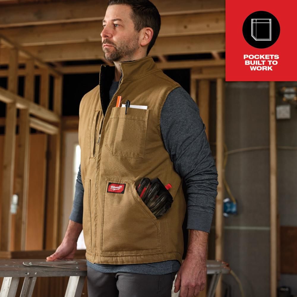 Milwaukee Heavy Duty Sherpa Lined Vest, large image number 8