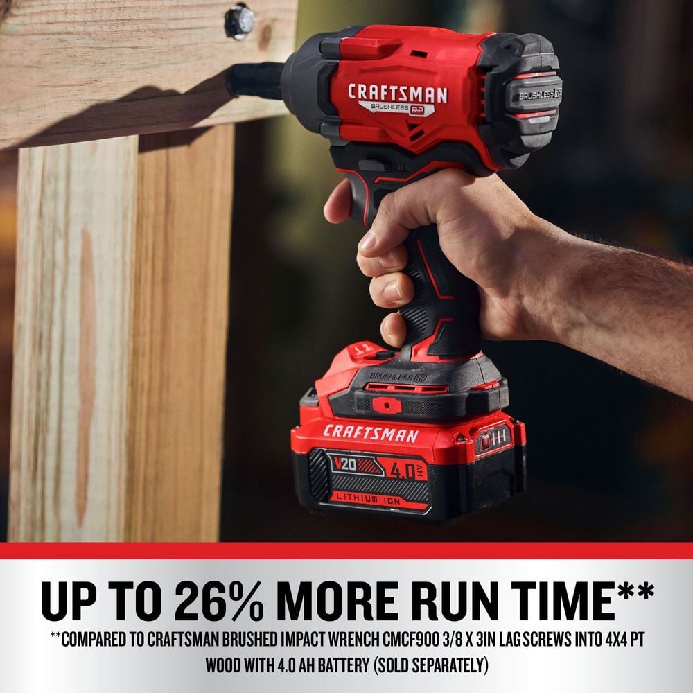 CRAFTSMAN V20 RP Cordless 1/2 Inch Impact Wrench (Bare Tool), large image number 3