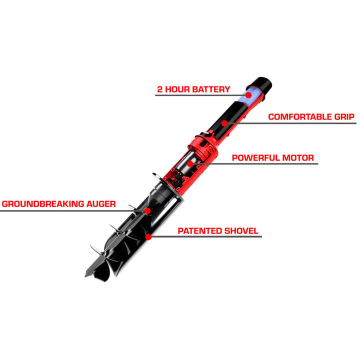 Rotoshovel 12V Handheld Electric Automatic Shovel Kit with (1) Battery, large image number 3