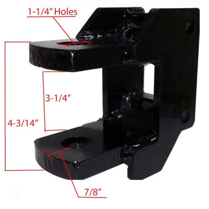 Shocker Hitch HD 20K Max Black 2.5 Inch Air Receiver Hitch & Clevis Pin Mount with 1-1/2 Inch Holes, large image number 5