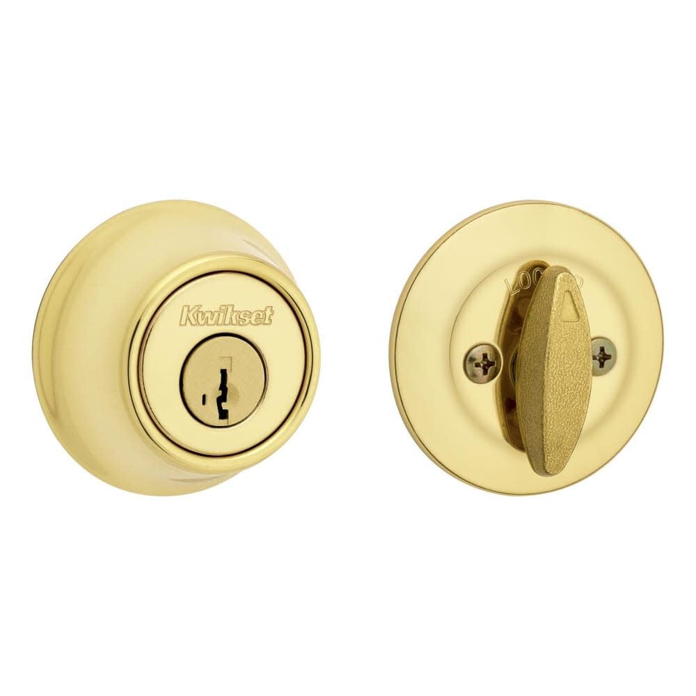 Kwikset 660 Metal Deadbolt Polished Brass, large image number 1