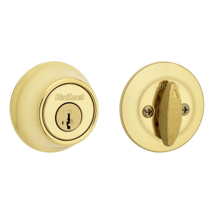 Kwikset 660 Metal Deadbolt Polished Brass