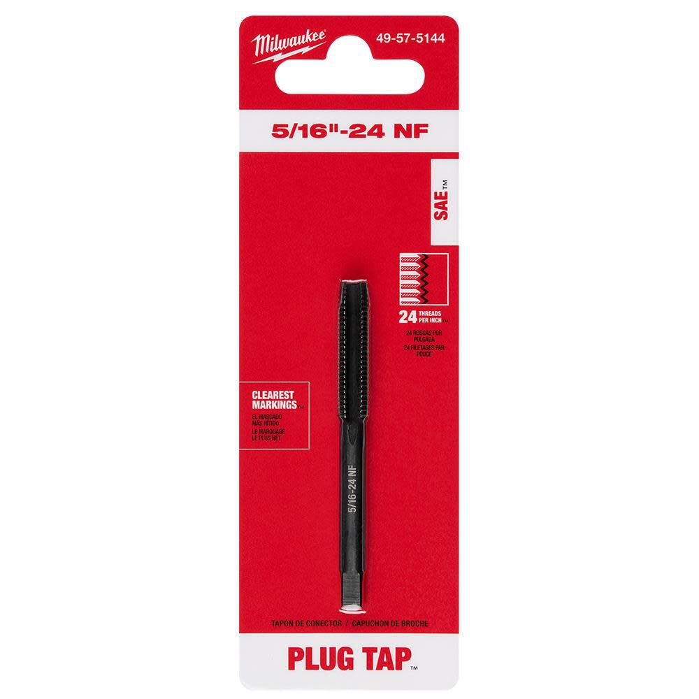 Milwaukee 5/16 in -24 NF Straight Flute Plug Tap, large image number 12