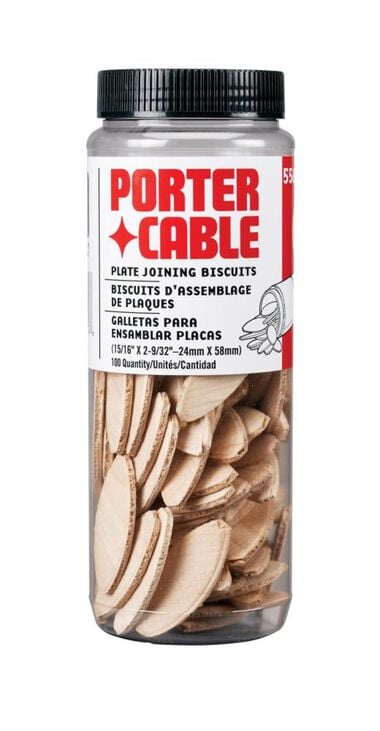 Porter Cable Plate Joining Biscuits Size 20 (24x58mm) 100-Pack