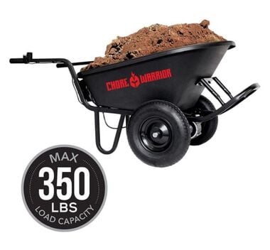 Chore Warrior Wheelbarrow Battery Powered with 6 Cu Ft Black Poly Tub, large image number 2