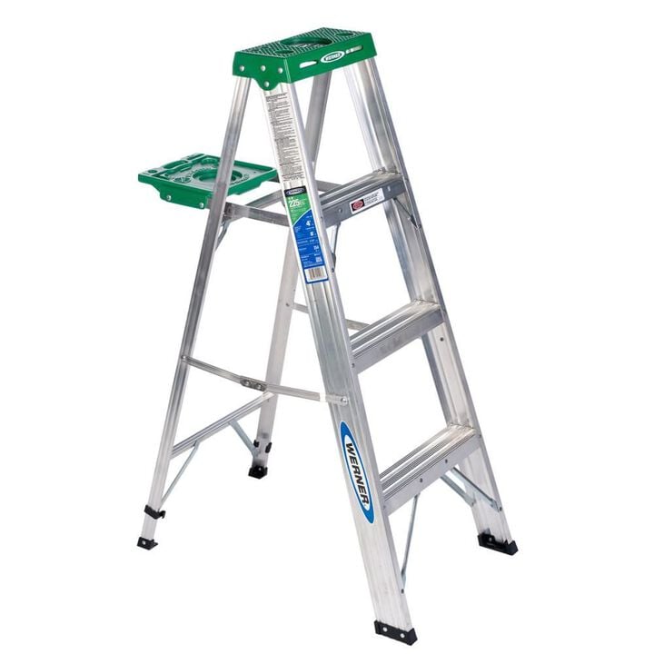 Werner 4 Ft Aluminum Type II Step Ladder, large image number 2