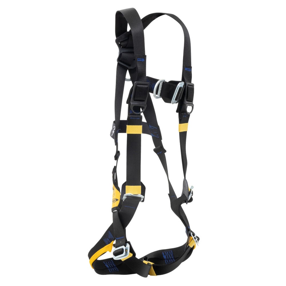 Werner Construction Full Body Harness with Pass Thru Leg and Chest Buckle, Medium/Large, large image number 1