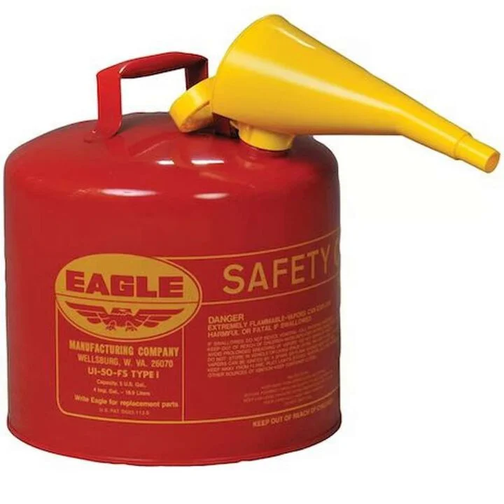 Eagle Manufacturing Type 1 5 Gallon Red Steel Safety Can for Flammable