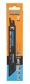 Spyder 6 Inch 14 TPI Metal Cutting Bi-Metal Thick Metal Reciprocating Blade, 5 Pieces, small image number 4